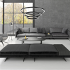 Nowoczesna lampa wisząca do salonu czarne ringi LED GALAXIA ML8424 MILAGRO